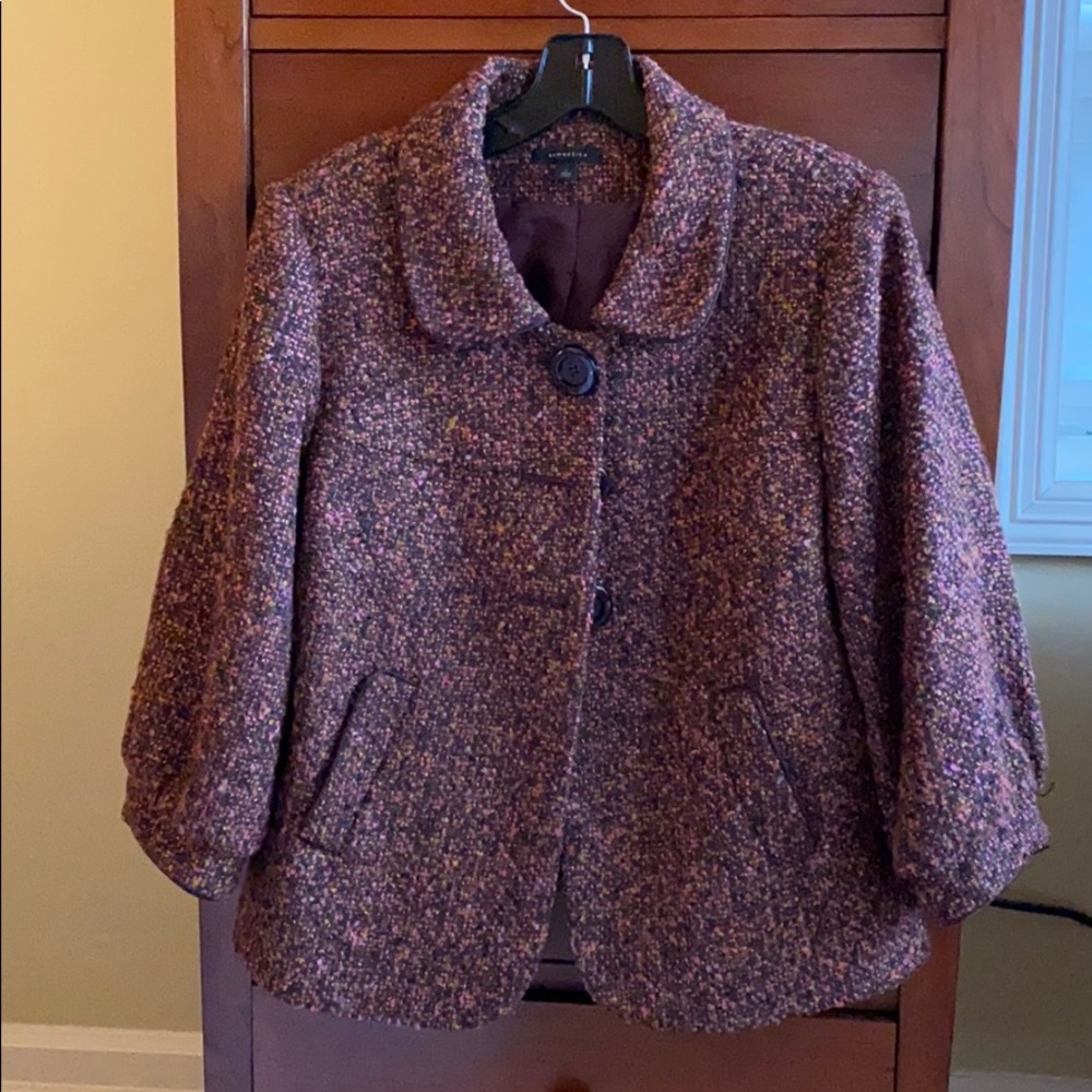 Semantiks multicolored tweed/boucle jacket.